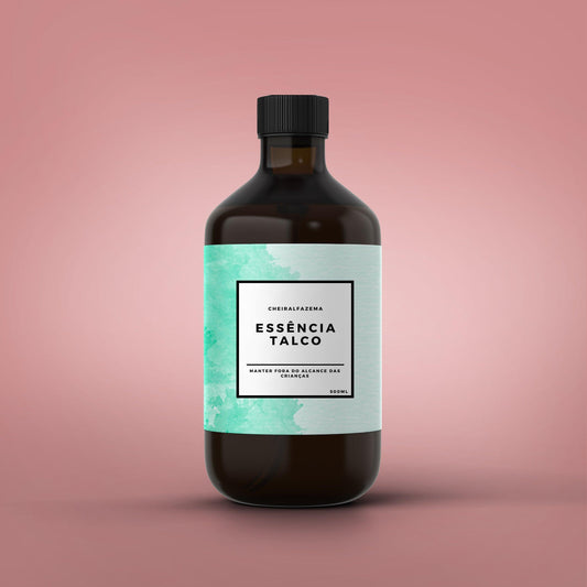 Essência Talco em frasco âmbar de 500 ml