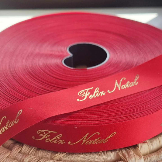 Fita " Feliz Natal" Vermelho
