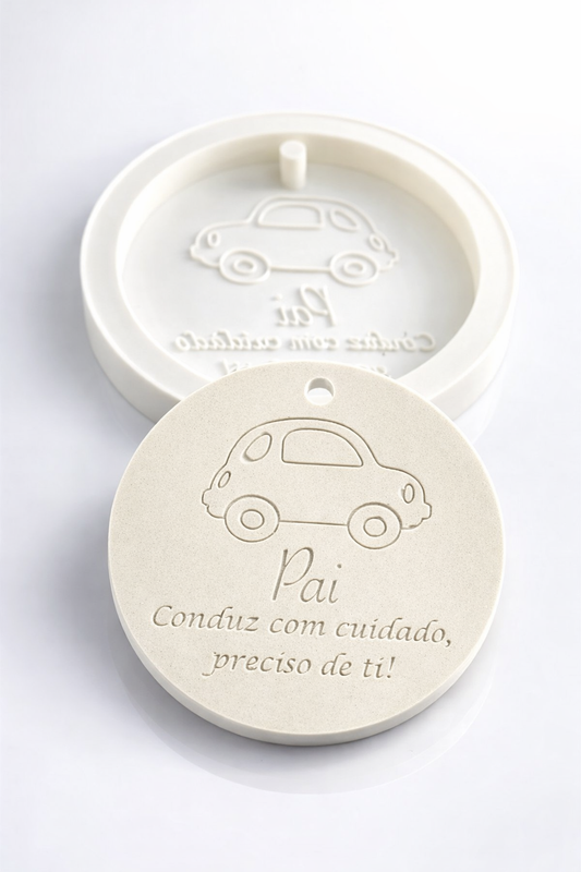 Molde redondo carrinho dia do Pai