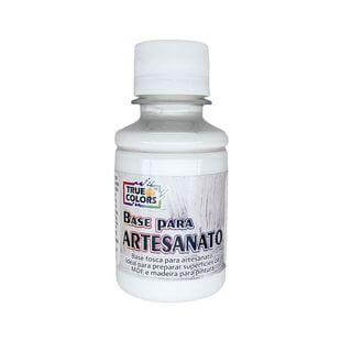 Frasco de base para artesanato 100 ml, líquido branco, tampa branca