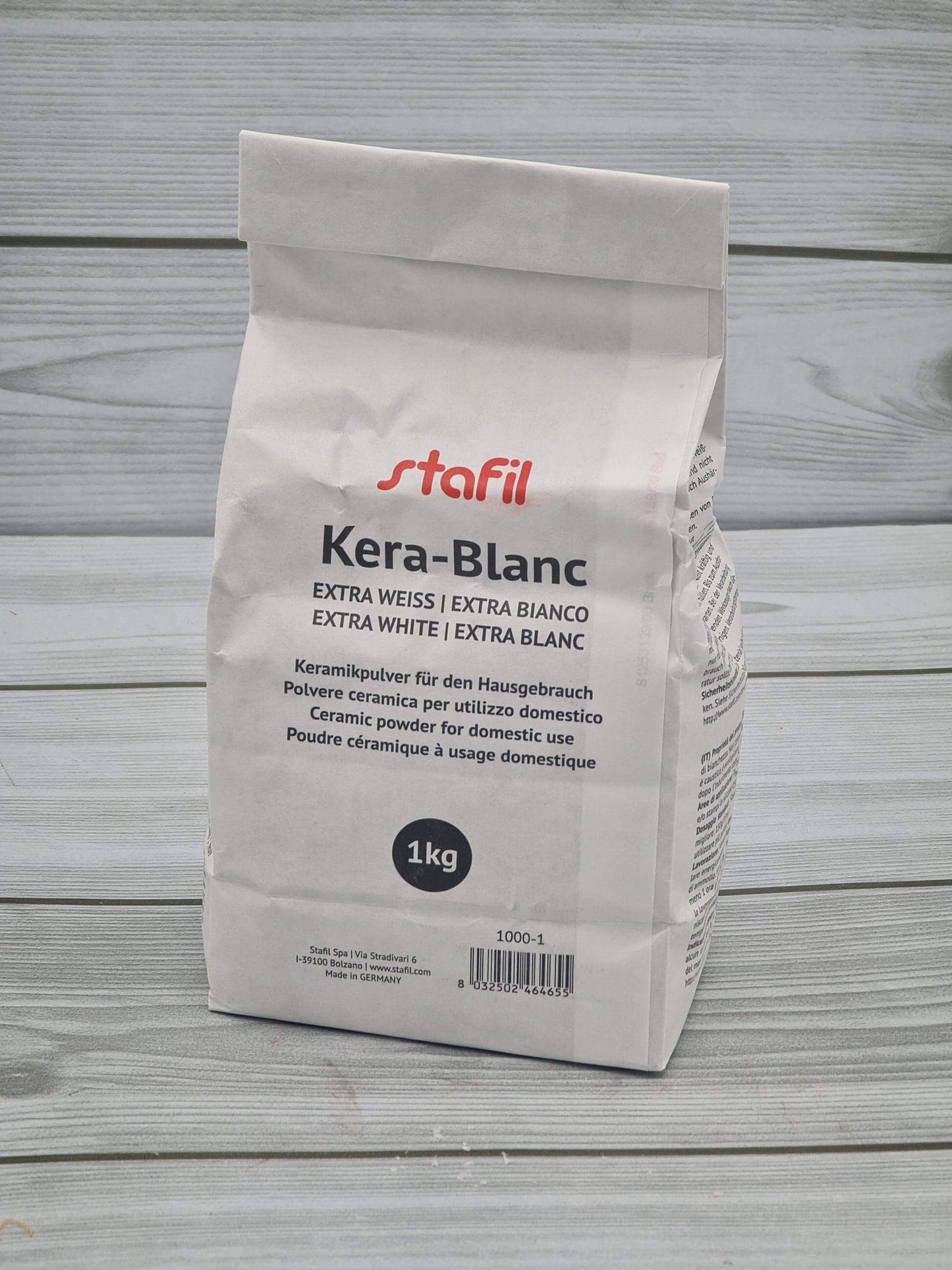 Saco de pó cerâmico branco extra 1 kg stafil Kera-Blanc