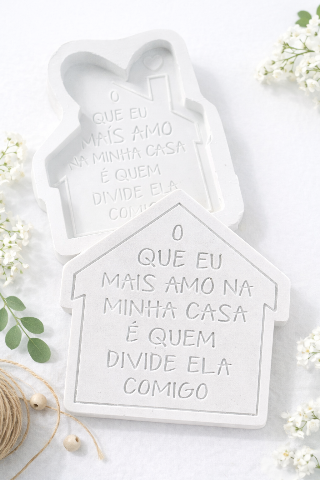 Molde casa dedicatória