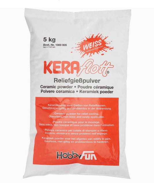 Saco de pó cerâmico KERAFLOTT 5 kg, embalagem branca