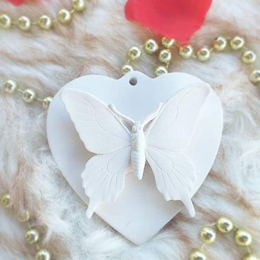 Molde Coração c/ Borboleta - CHEIRALFAZEMA