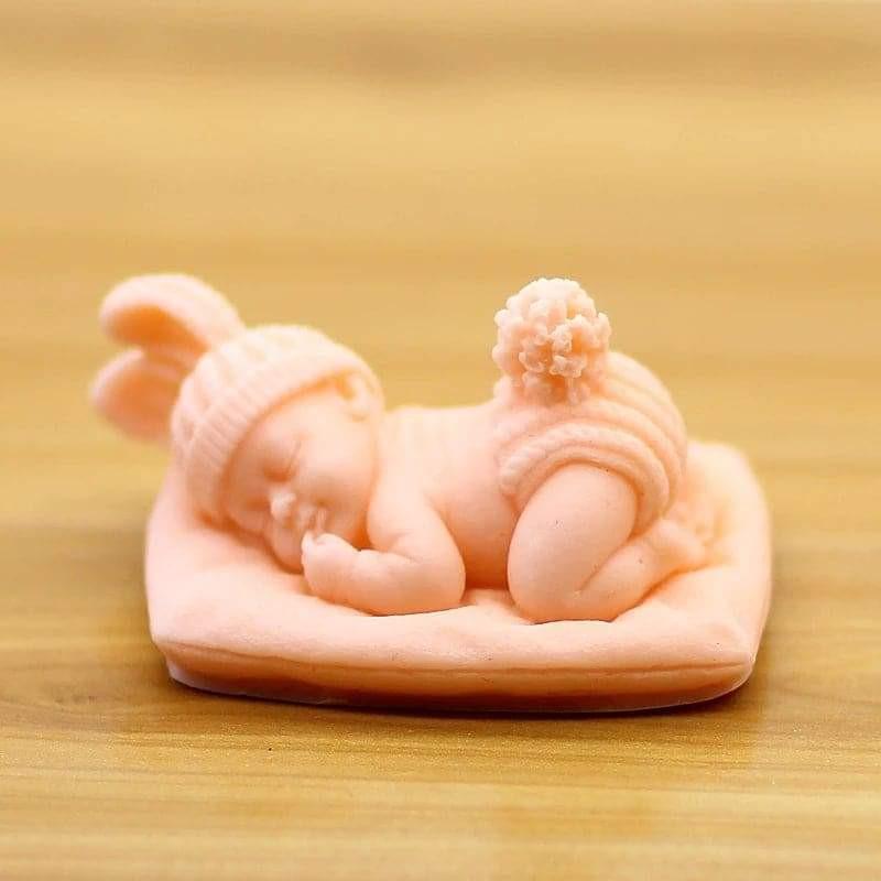Molde bebé a dormir na almofada