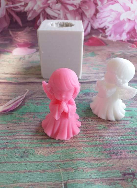 Molde anjo menina a rezar 3D - CHEIRALFAZEMA